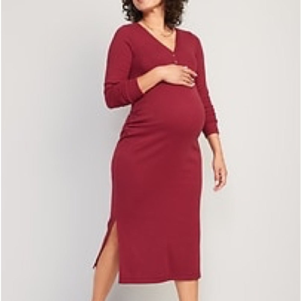 Old Navy Maternity Long Sleeve Midi Dress